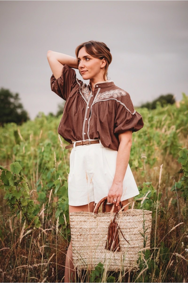 Blouse brodée