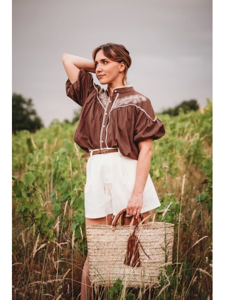Blouse brodée