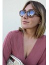 Lunettes solaires allongé beige