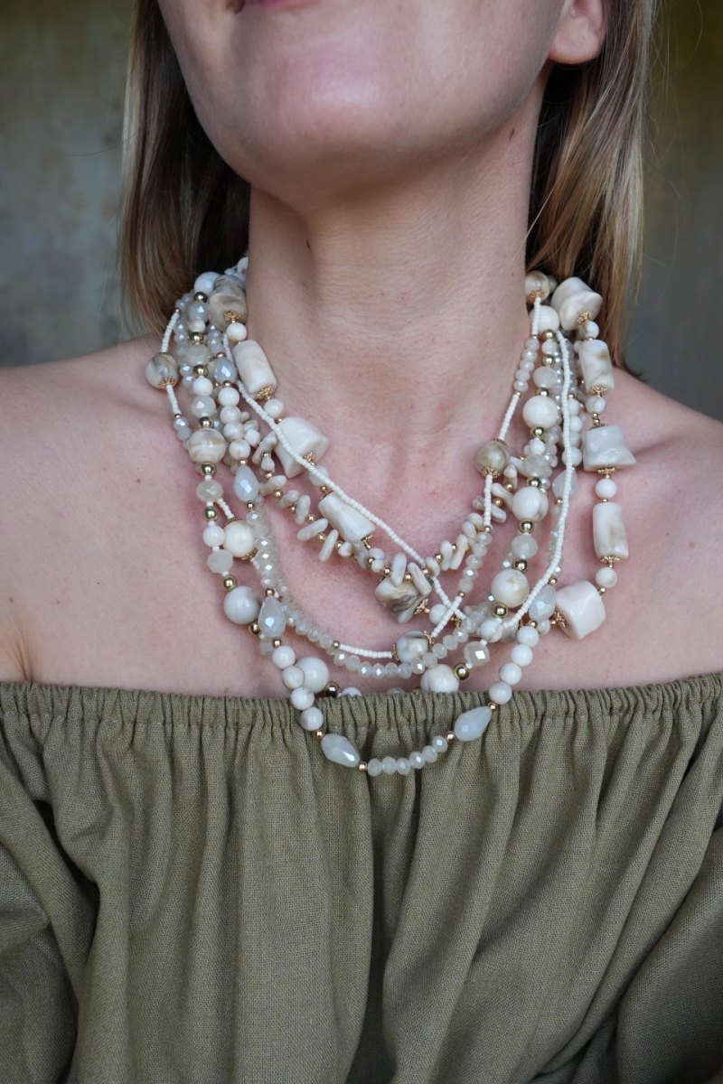Collier perles multi-rangs
