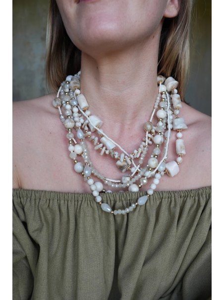 Collier perles multi-rangs