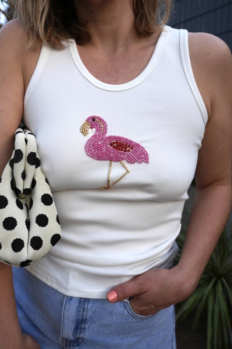 Débardeur flamant rose