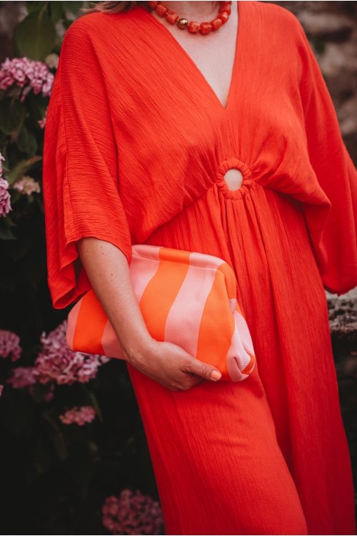 Pochette à rayures