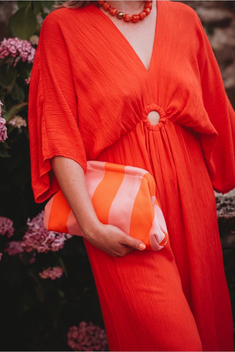 Pochette à rayures