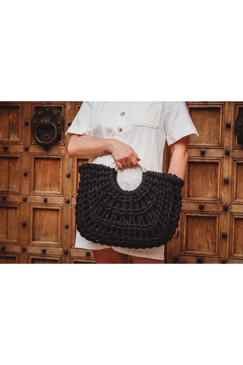 Sac tressé noir
