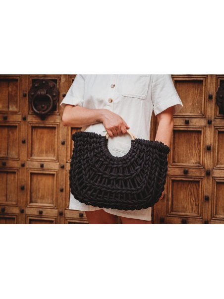 Sac tressé noir