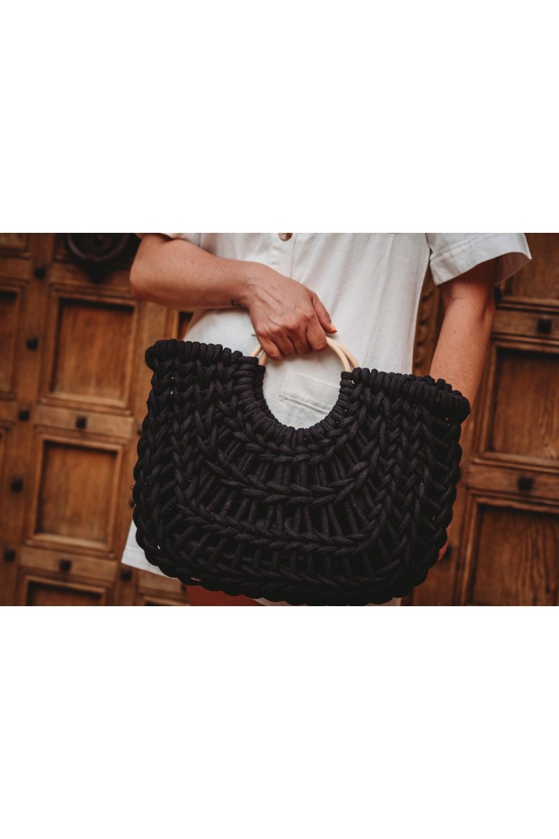 Sac tressé noir