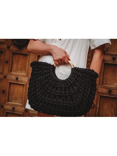 Sac tressé noir
