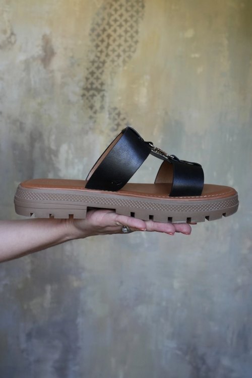 Mules cœur noir