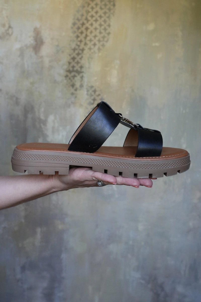 Mules cœur noir
