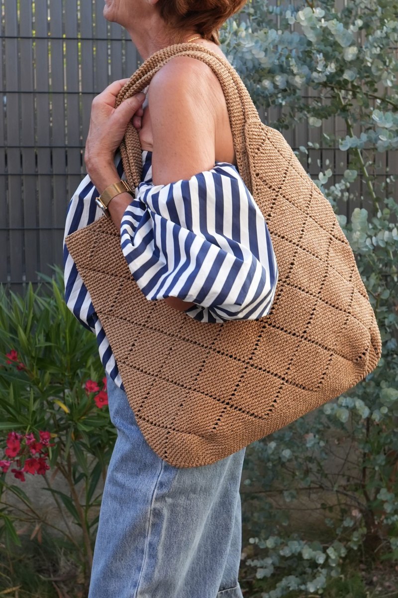 Tote raphia Clarisse