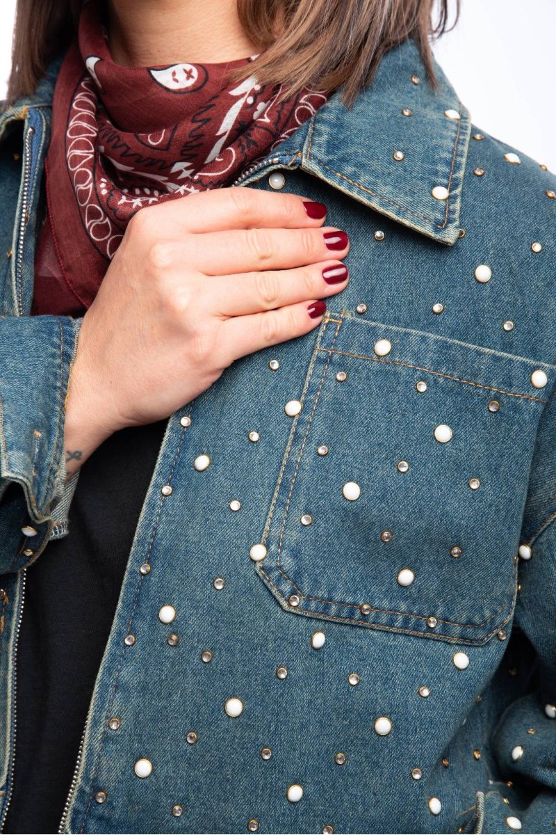 Veste jean clous