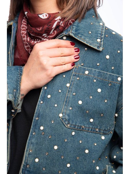 Veste jean clous