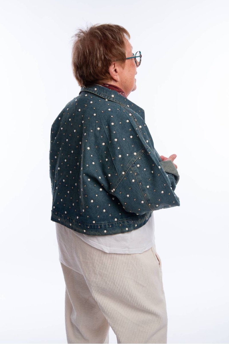 Veste jean clous