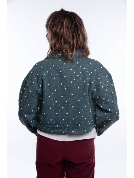 Veste jean clous
