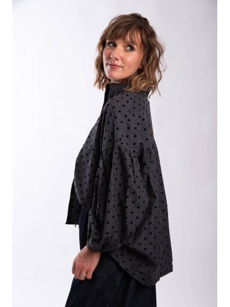 Chemise Polka Marine