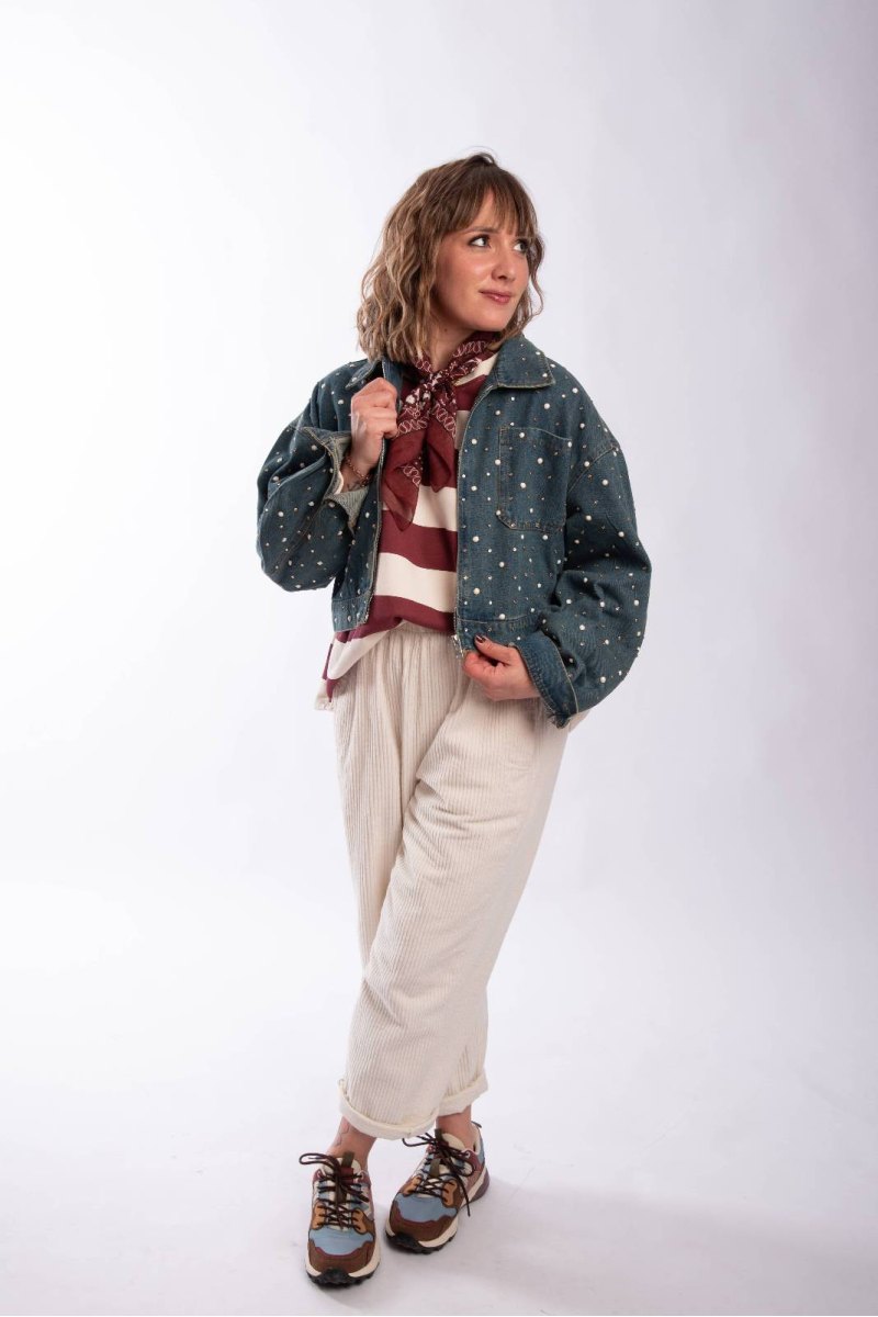 Veste jean clous